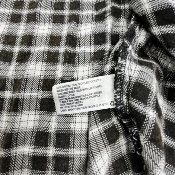 Knox Rose Top Women’s Size XS Open Front Wraparound Lightweight Flannel Plaid - Picture 8 of 12